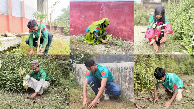 গাছ লাগিয়ে নতুন বছরের পথচলা শুরু করল বিডি ক্লিন কিশোরগঞ্জ